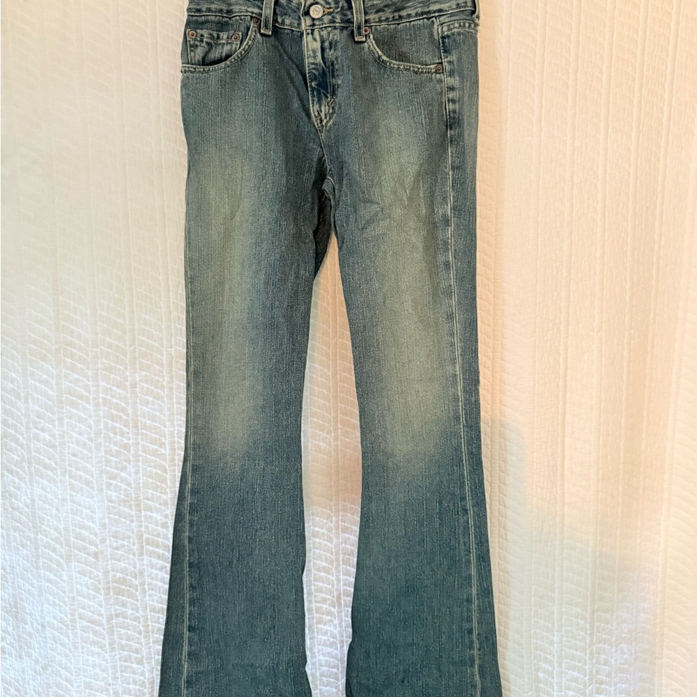 Vintage Levis Blue Flare Wide Leg Jeans